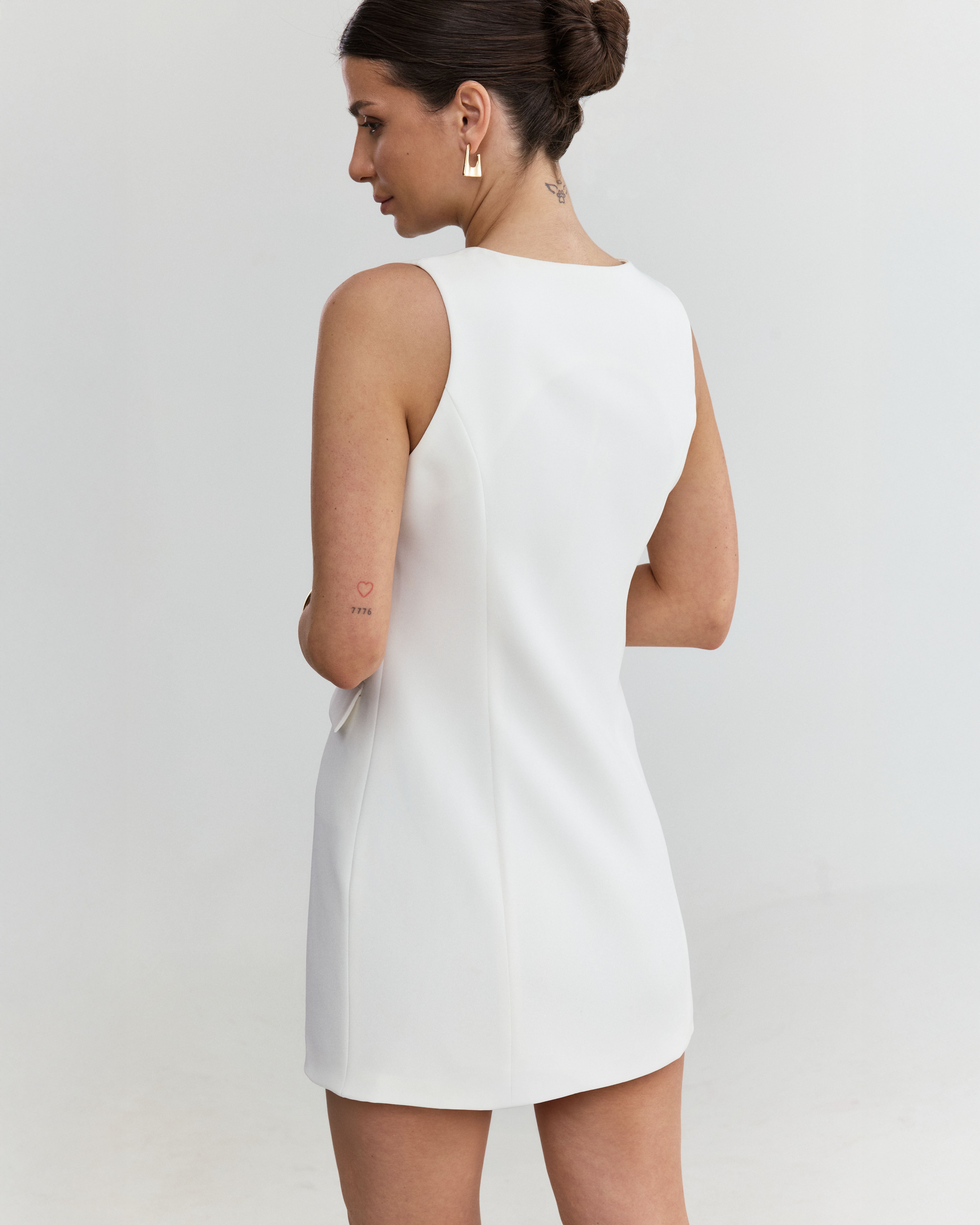 Tailored Button Down Mini Dress