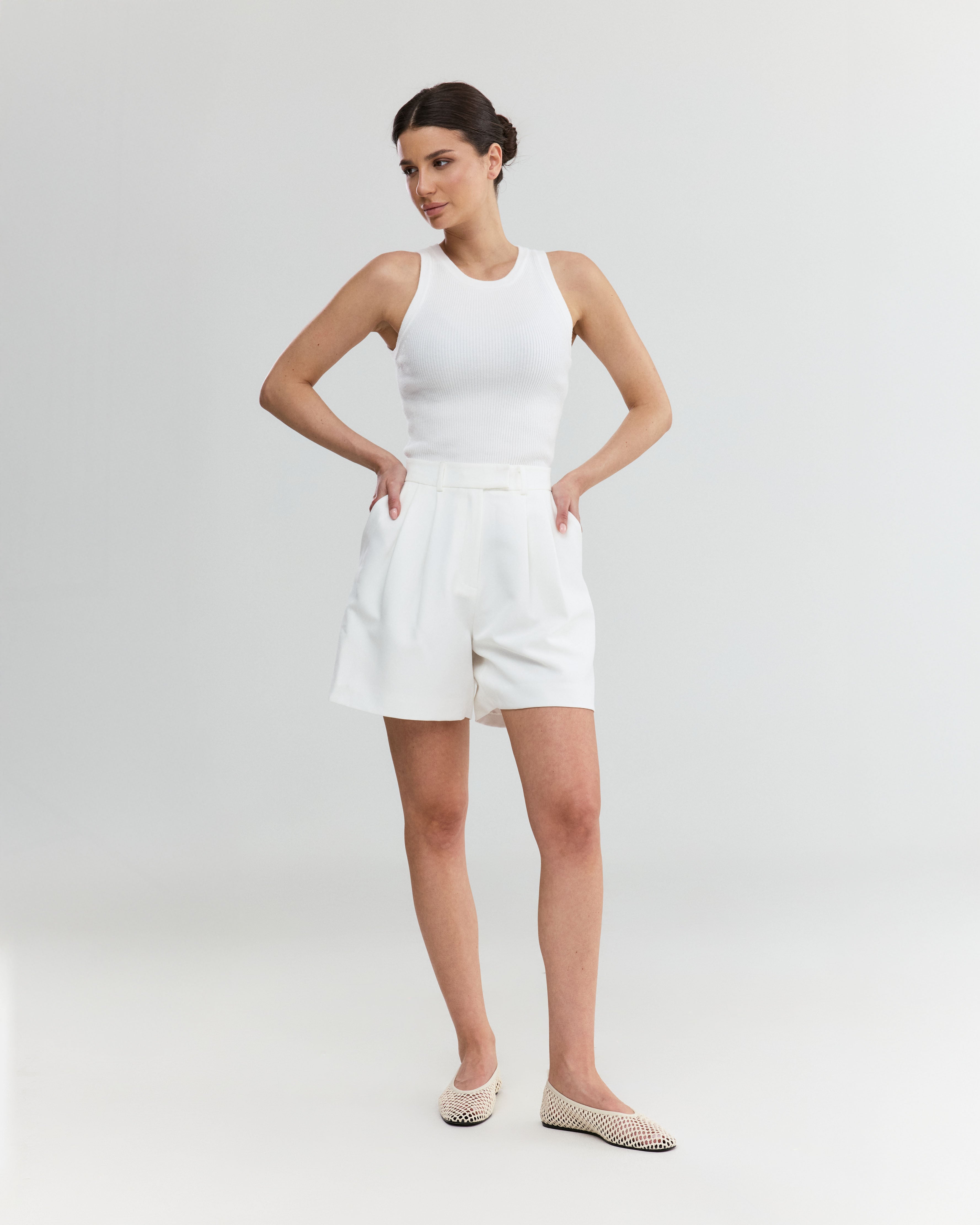 White Short Pants
