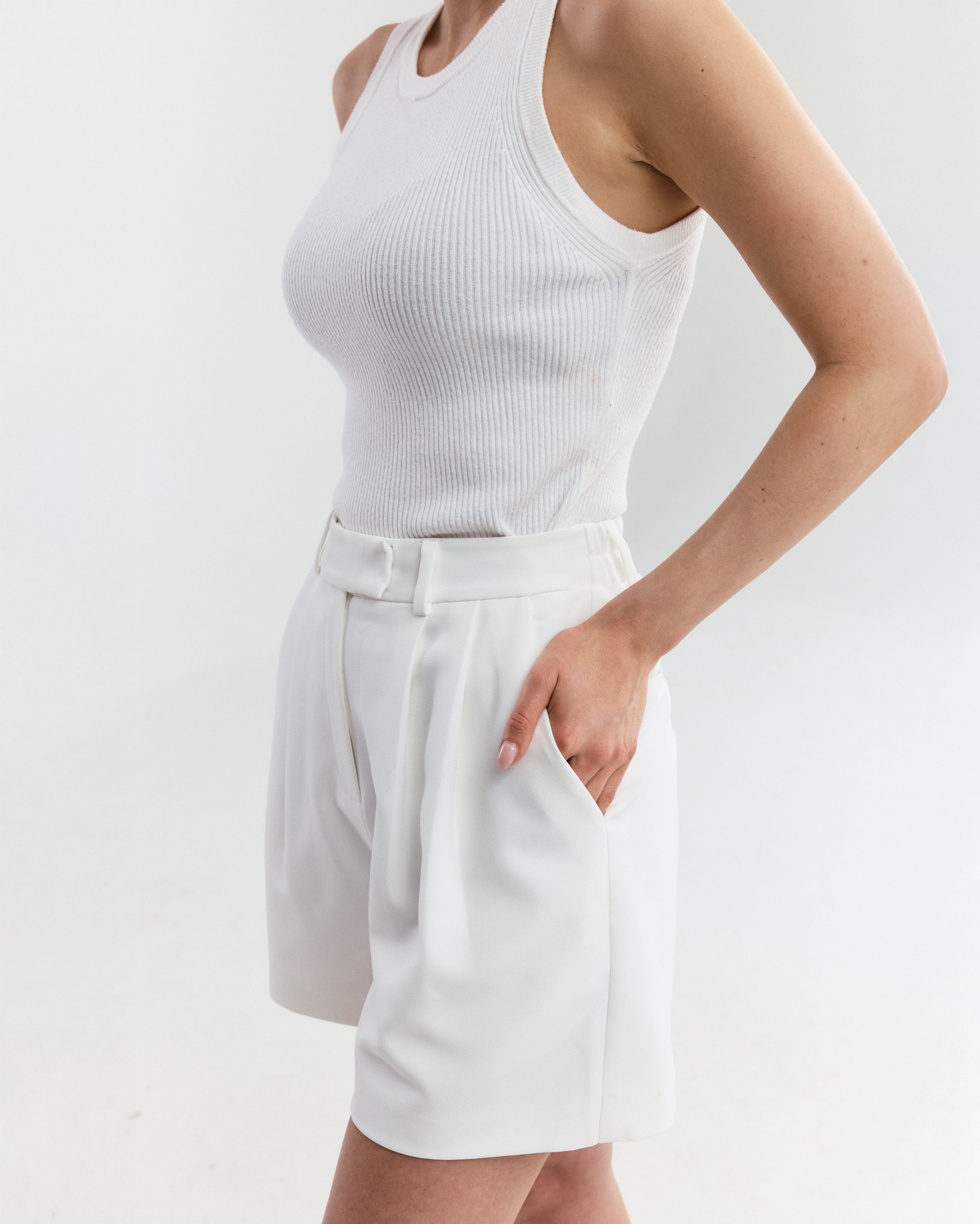 White Short Pants