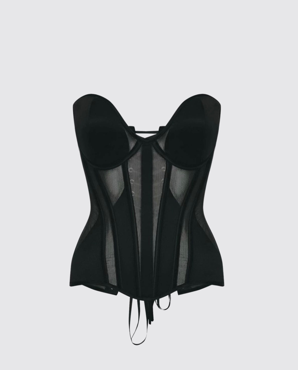 Black Corset with Transparent Effect