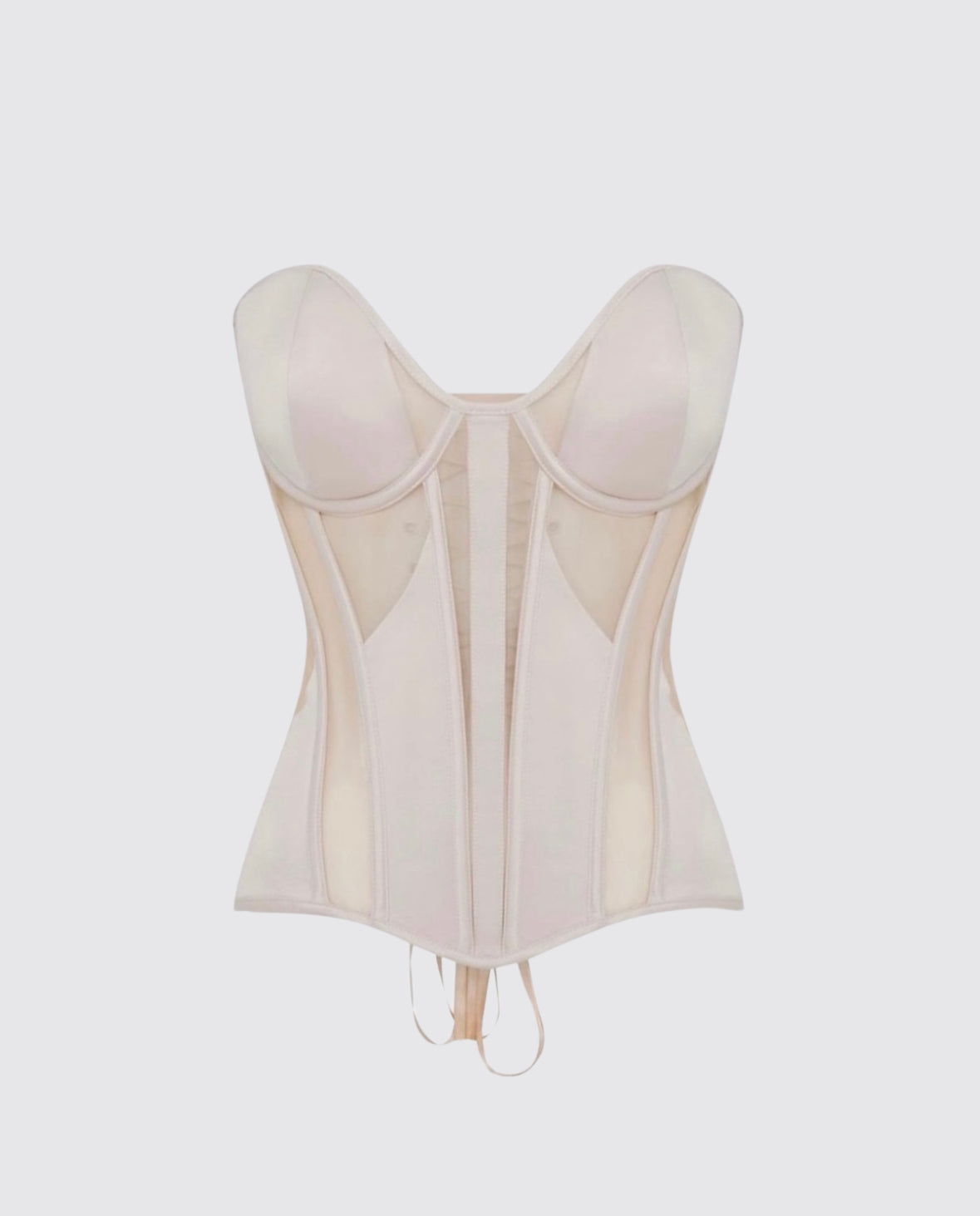 Beige Corset with Transparent Effect